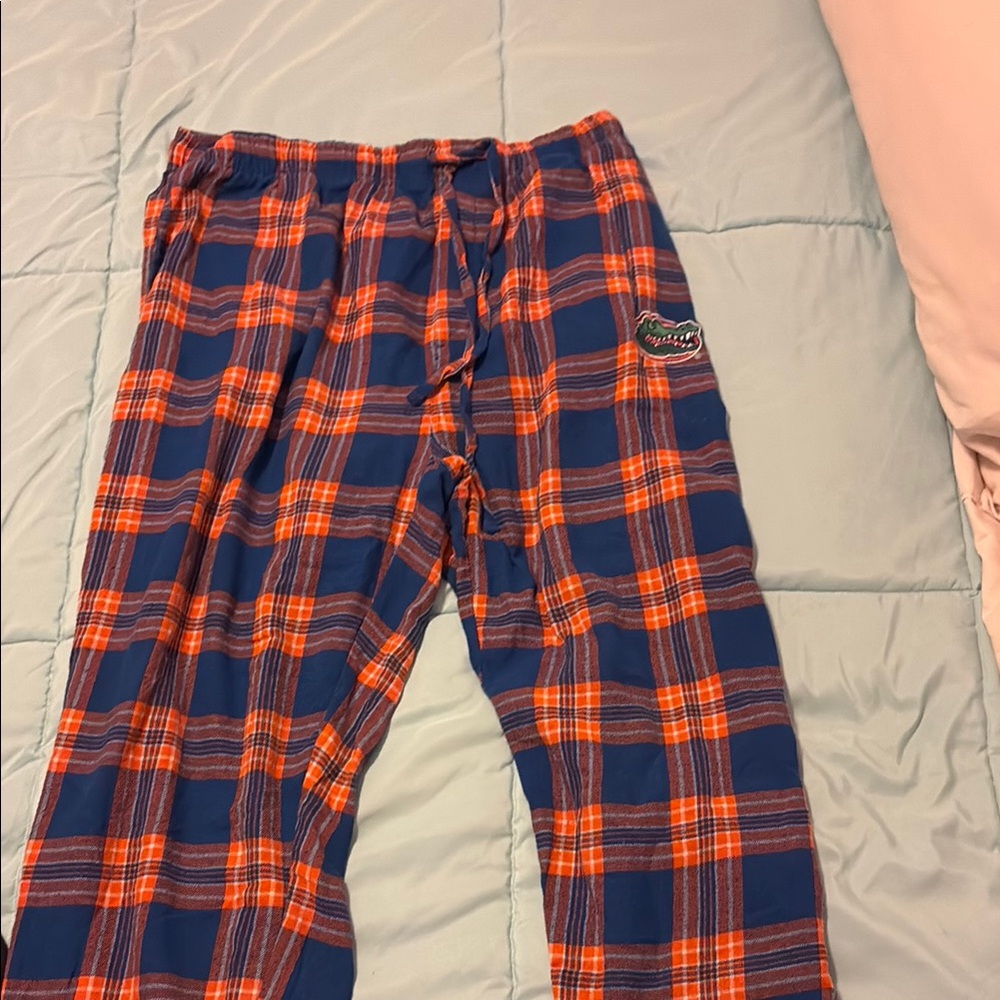 Jockey Blue and Orange Plaid Pajama Bottoms